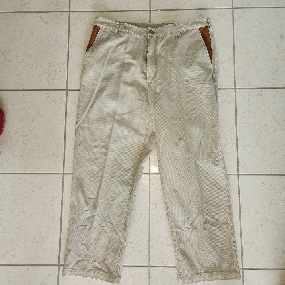 Orvis Cream and Brown Chinos